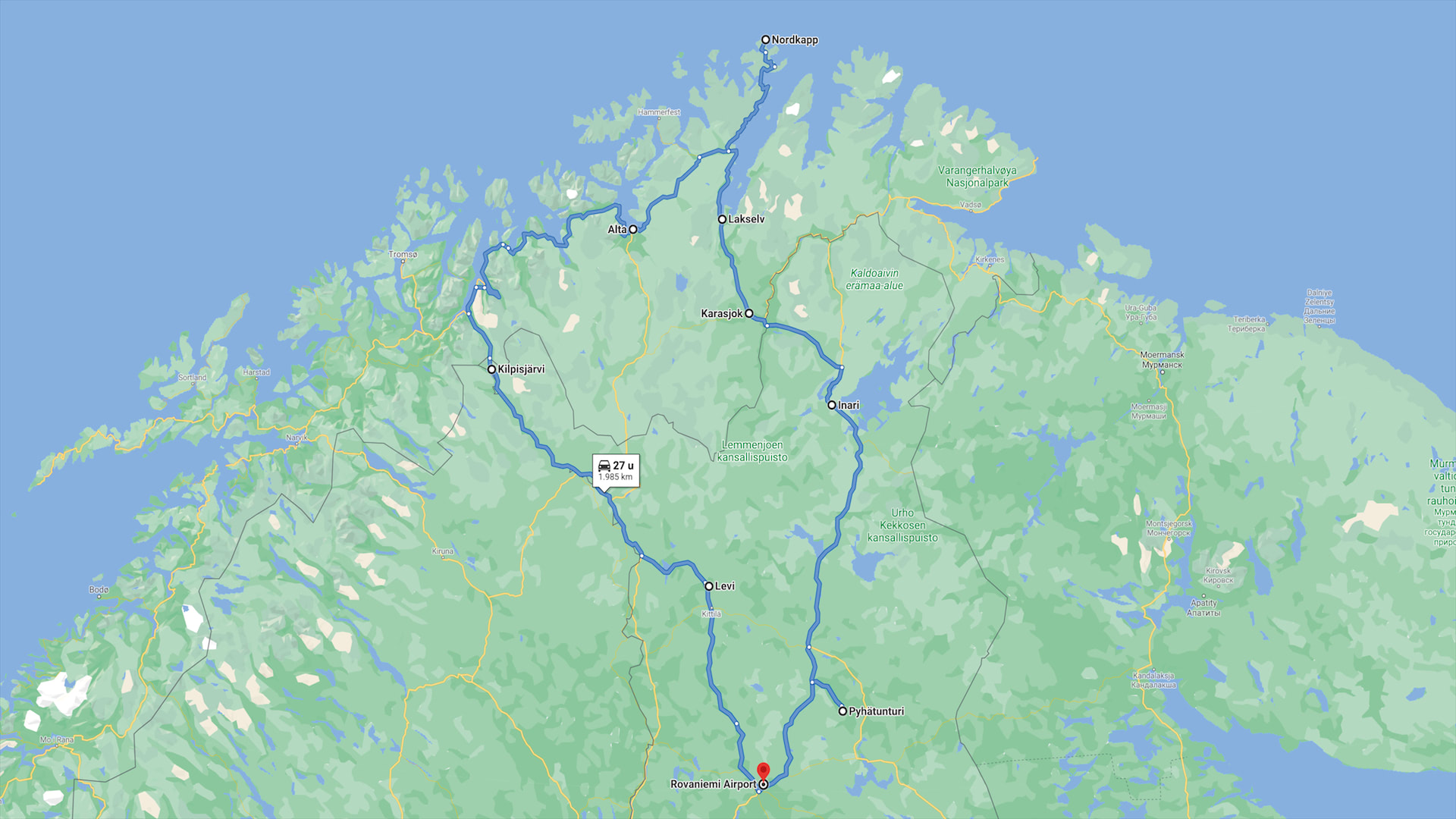 NAtuurroute Noord Scandinavie